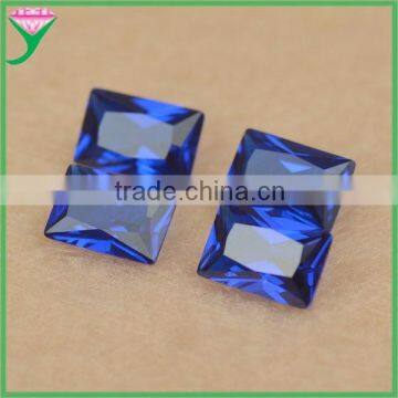 112# high quality rough spinel rectangle cut synthetic stone blue sapphire price