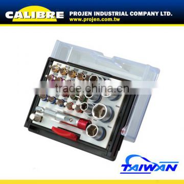 CALIBRE 1/4"Dr 28PC sockets and screwdriver bits tool set