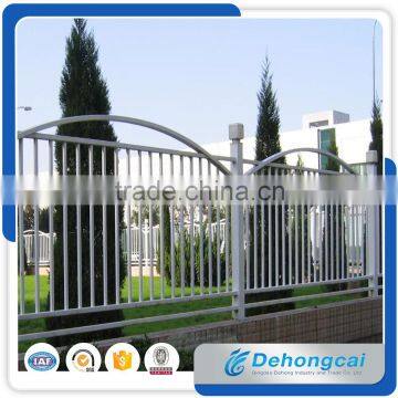 Galvanized decorative power coated wrought iron fence with arch top designs