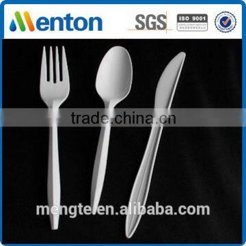 white 2.5g pp fork spoon knife