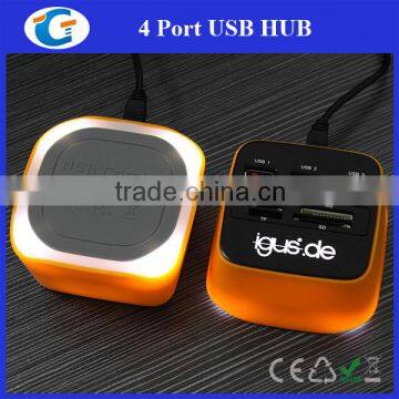 Card Reader And ABS Plastic Mini USB 2.0 Hub Cube photo-5