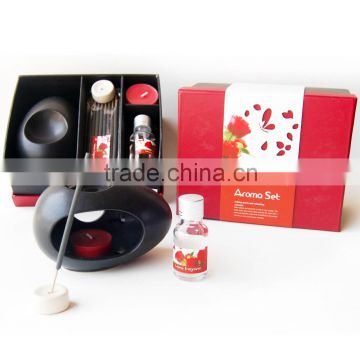 Special fragrance and hot design ceramic aroma oi burner with incense holder