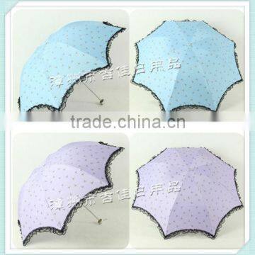 LB315 eye-catching color promotional gift lace pattern umbrella