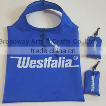 customize new design 190T 210D polyester folding shopping bag