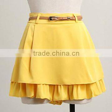 Women's Casual Micro Elastic Medium Above Knee Skirts (Polyester)