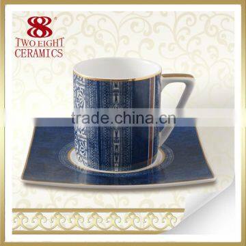 traditional china kitchenware , ceramic bule tea cup set for promotional