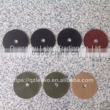 Flexible Wet Polishing Pads 5 inch (125 mm) Straight Teeth Premium Granite Marble Resin Polishing Wheel Abrasive Tools for Stone