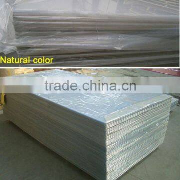 PVC natural sheets with PE protective film