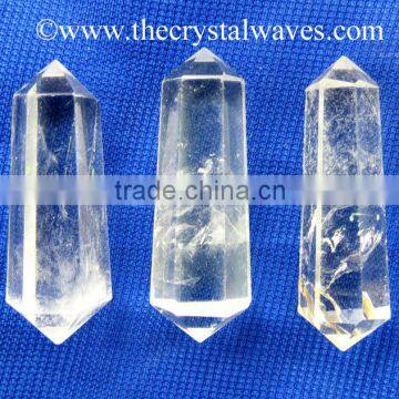 Crystal Quartz AB Grade Double Terminated Pencil vogel wands Khambhat Gujarat India