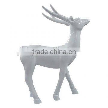 Hot Christmas decoration fibreglass deer, outdoor christmas deer in fibreglass