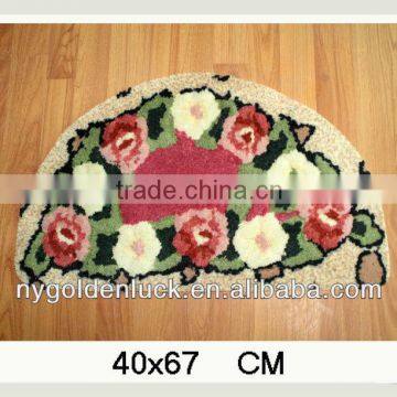 40x57cm Flower/Green Semicircle Polyester Floor Mat