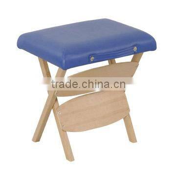 Portable wood massage stool