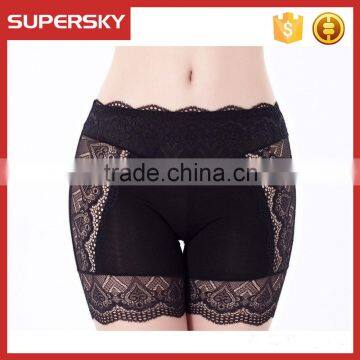 K-961 Lace Trim Women Safety Slim Elastic Short Legging Girl Underwear Short Lace Leggings