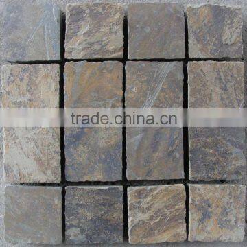 natural edge pieces split surface rusty slate culture stone cheap driveway paving stone