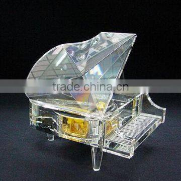 Factory Price Grand Small Crystal Piano Music Box