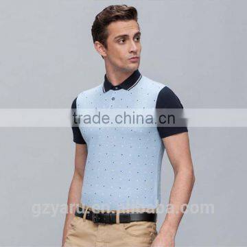 Men's Fashion Casual business Cotton POLO T Shirt with drops design