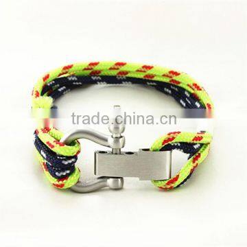 Spain hot custom handmade nylon rope bracelet from Runda