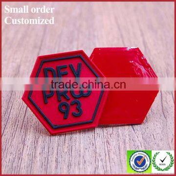 New Design Red Silicone Label for Men Shirt Collar Costume photo-5