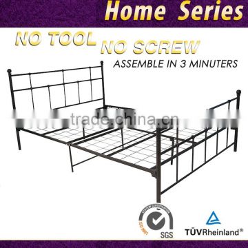 Modern Design black Iron Platform Bed frame Queen