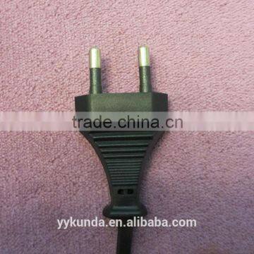 Korea 2 pin plug VDE power cord with KC approval 2.5A 250V