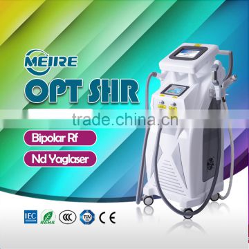 530-1200nm Best Seller 2016 E Light Ipl Rf System Laser Machine Multifunction