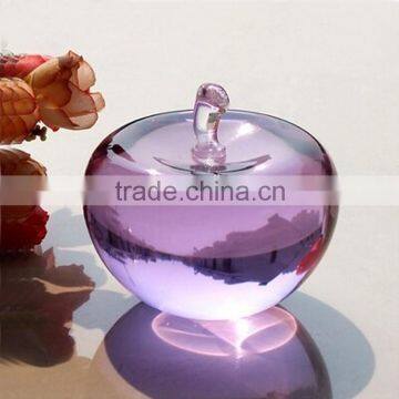 Color Christmas Decorations Crystal Glass Apple Gift photo-5