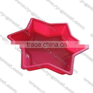 6P Star Silicone Mold Fondant Cake Decorating Mold Baking Pan Sugarcraft Tools