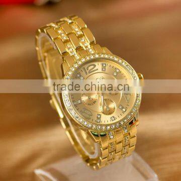 Fashion Geneva Watch With Crystall Women's Rhinestone Watches Steel Geneva Analog Display Wristwatch Oem Order photo-3