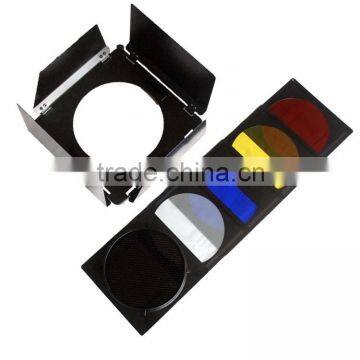 CONONMK color barndoor with honey comb & color filters set product protography wholesale photographic supplies