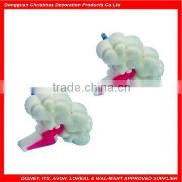 charming cloud design soft pvc fancy earrings for party girls