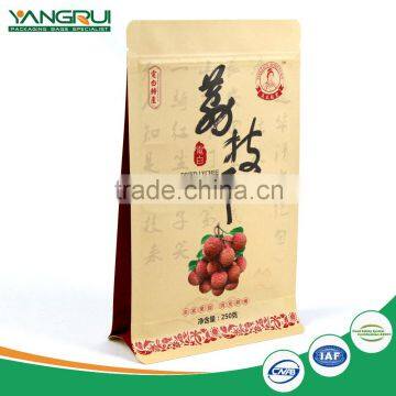 China factory Aluminum Foil flat bottom kraft paper bag