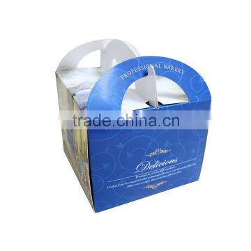 Elegant design cardboard cake box with handle