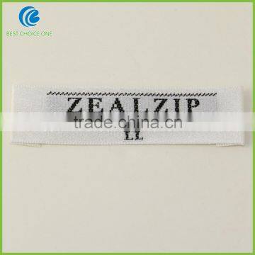 2016 High Density Damask Woven Label End Fold Soft Material Black Main Label For Clothing photo-5