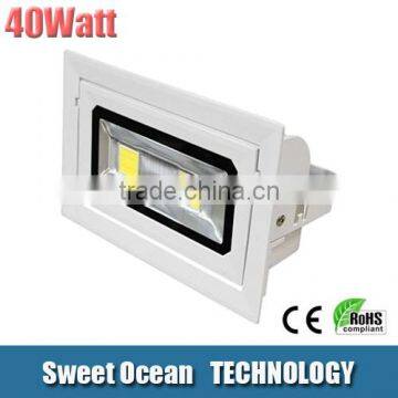 40watt Rotatable COB Rectangle downlight