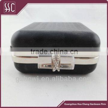 Fashion clutch bag metal box purse frames with jewels                        
                                                Quality Choice