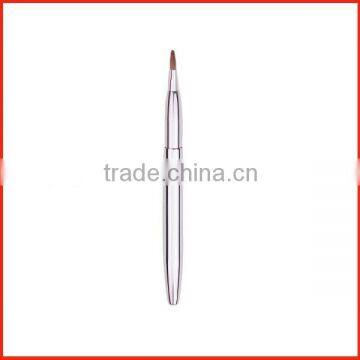 Retractable lip brush cosmetic brush