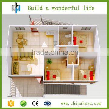 Heat resistant materials house decoration 3d bedroom house floor plan