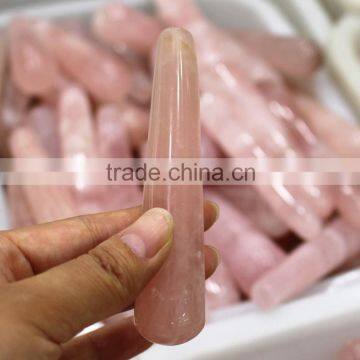 natural rose quartz crystal dildo crystal massage wands