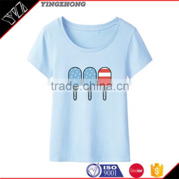 manufacturer china custom women's clothing cotton loose bluk t- shirt printer for sale