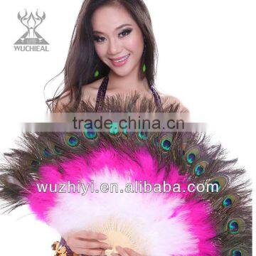 Belly Dance Costumes Peacock Feather Fan in Stage Performance for Ladies(DJ1017-1)