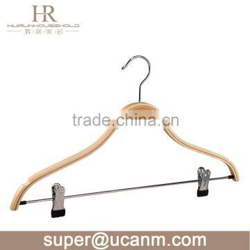 HRL-661AN laminated wooden children hanger for clothes,pants hanger,skirt hanger