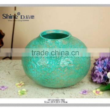 Chinese Jade color Dry flower vase simple style flower holder handicrafts