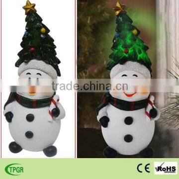 Christmas snowman outdoor party lights polyresin solar light christmas tree light