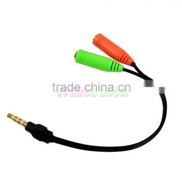 Hot Sale 3.5mm Male to 2 Female Y Splitter Headphone Audio Microphone Cable photo-2
