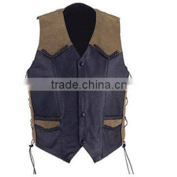 motorbike leather vest