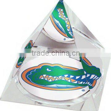 pure printed crystal pyramid photo (R-0812)