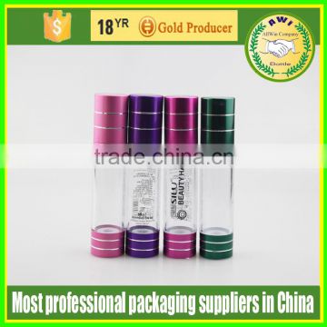 wholesale 100ml cosmetic containers silver airless pump bottle lotion bottle