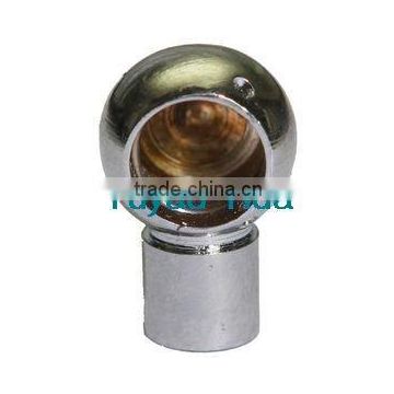 16-18mm chrome plated metal Ball Socket M6 with safety clip for Gas spring