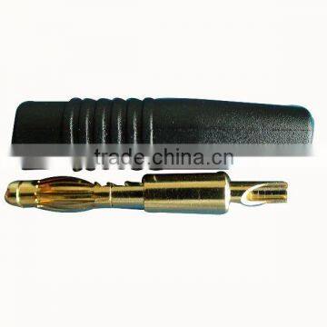 Power gold plated 4.0mm bullet banana plug connector