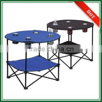 600D Yes Folded and Outdoor Table Specific Use Camping Round Fabric Folding Table
